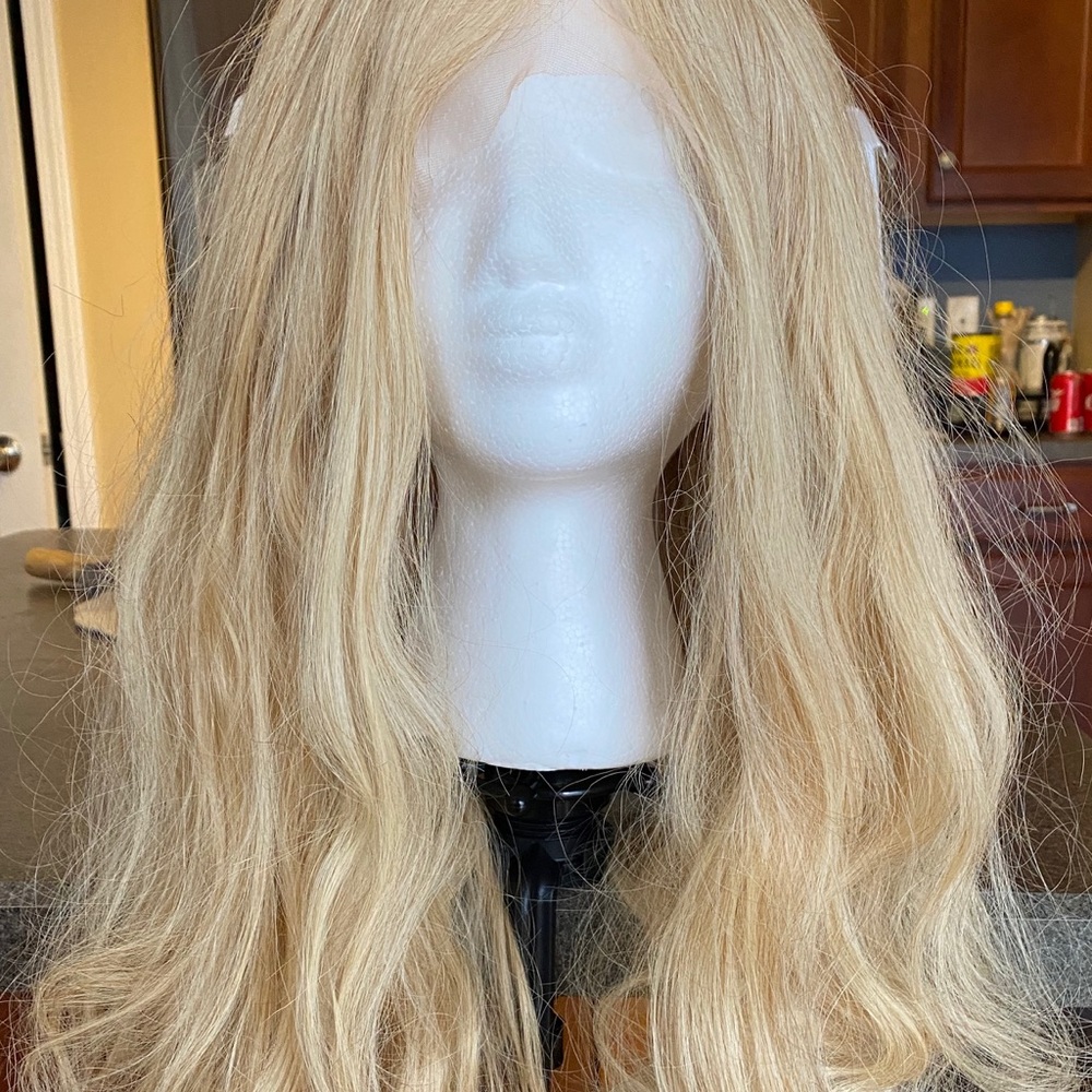 22" 100% HUMAN HAIR REMY HAND-TIED FULL LACE WIG